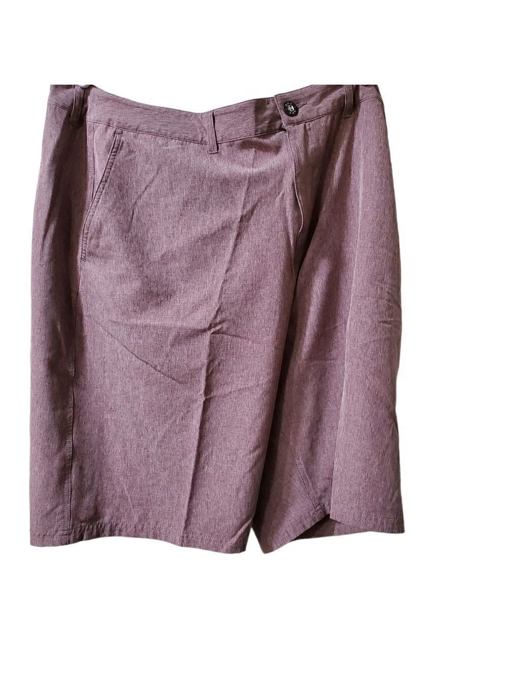 BKE Hybrid Athletic Shorts Maroon Stretch Men's 36